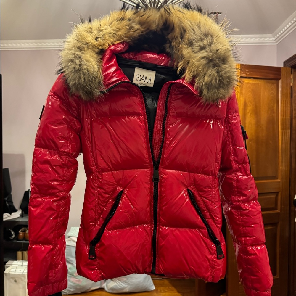 Red leather Woman’s Sam Jacket